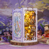 Owl Bookstore Miniature Book Nook DIY Kit with LED Lighting
