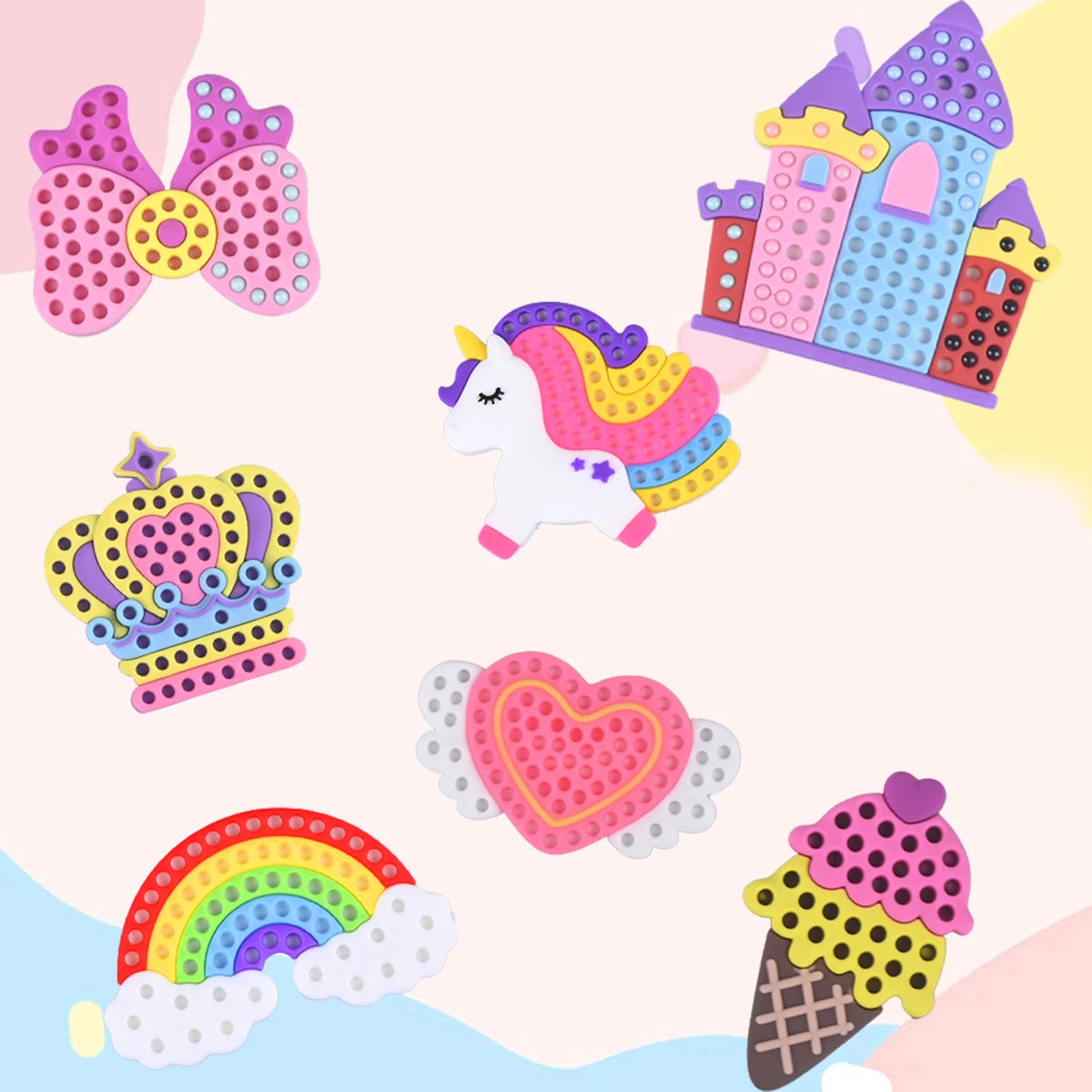 DIY Bead Pen Craft Kit for Girls - Rainbow & Princess Design