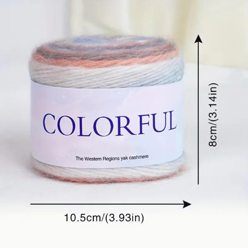 Gradient Cake Yarn – 200g Soft Wool Blend for Knitting & Crochet
