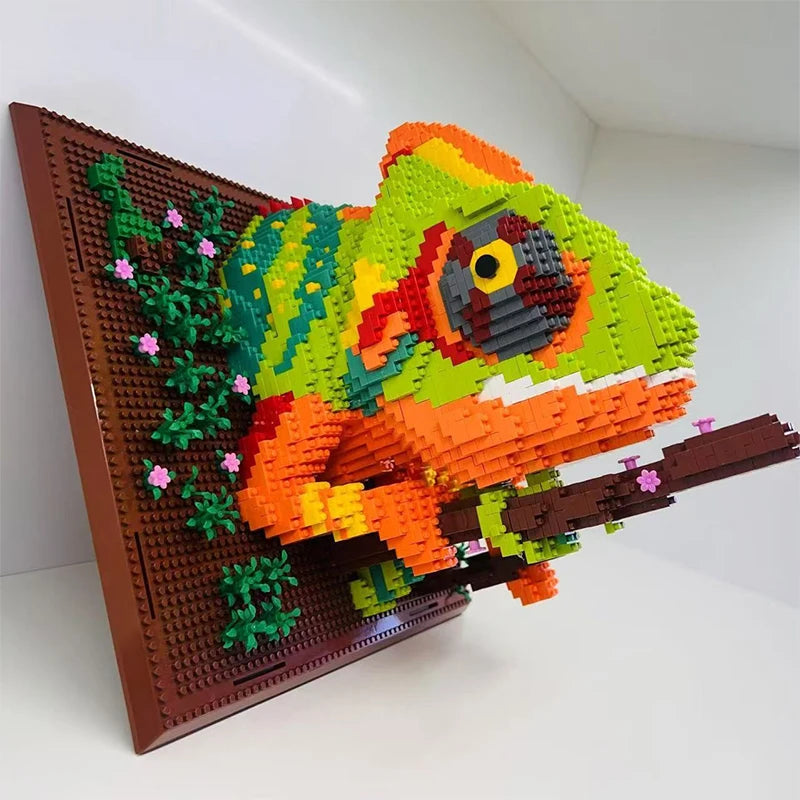 3D Mosaic Art Building Block Set — Shark, Eagle & Parrot Designs