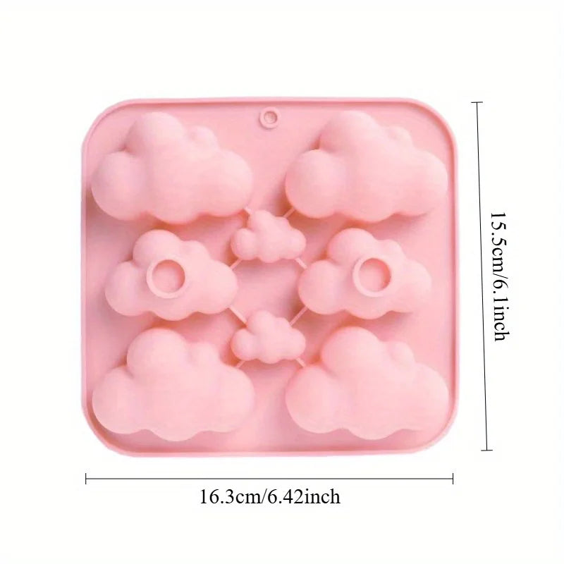 Silicone Cloud Mold for Candles and Desserts – 8-Cavity Flexible Pan