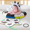 High-Contrast Tummy Time Pillow for Baby Sensory Development