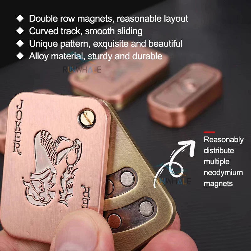 Metal Magnetic Fidget Push Slider for Stress Relief & Focus