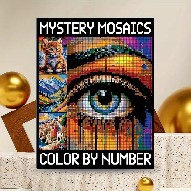 Mystery Mosaic Color by Number Coloring Book for Adults