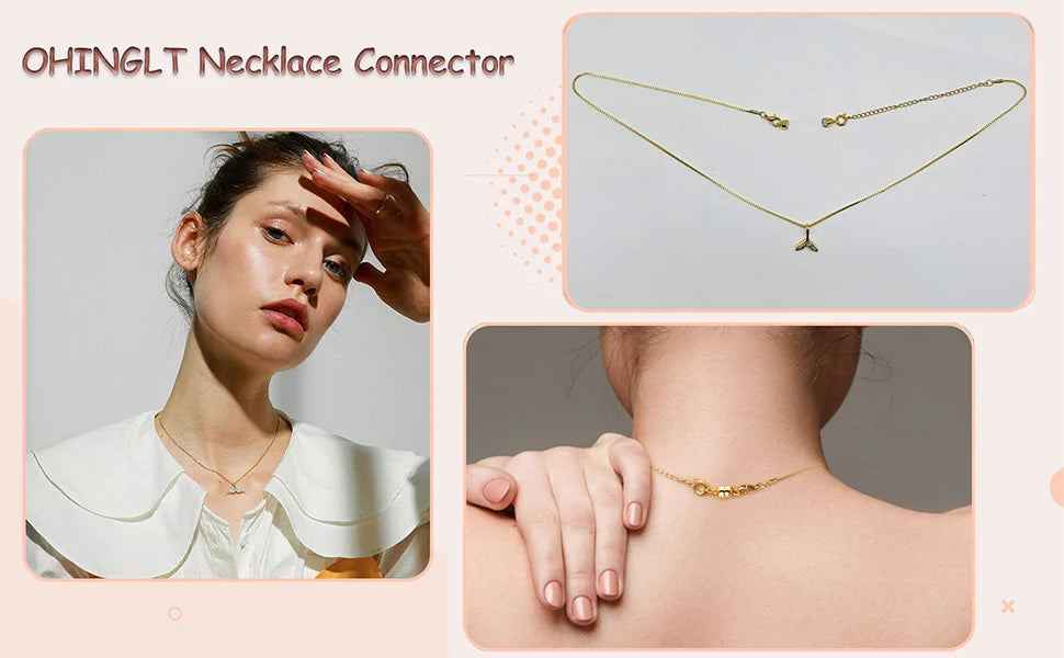 Magnetic Necklace Clasp Converter with Lobster Claw – 14K Gold & Silver Plated