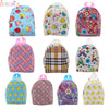 A collection of colorful lace-trimmed bear mini doll umbrellas in various patterns and colors.