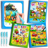 A set of reusable water painting books featuring children's cartoon characters and scenes.