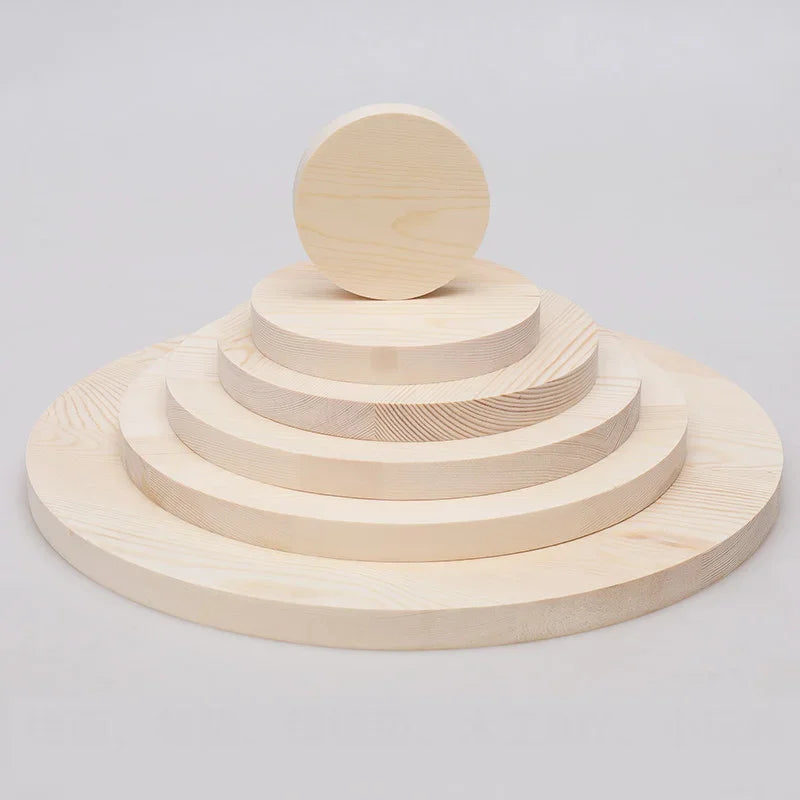 Round Solid Wood Sheets for DIY Crafts and Home Decor