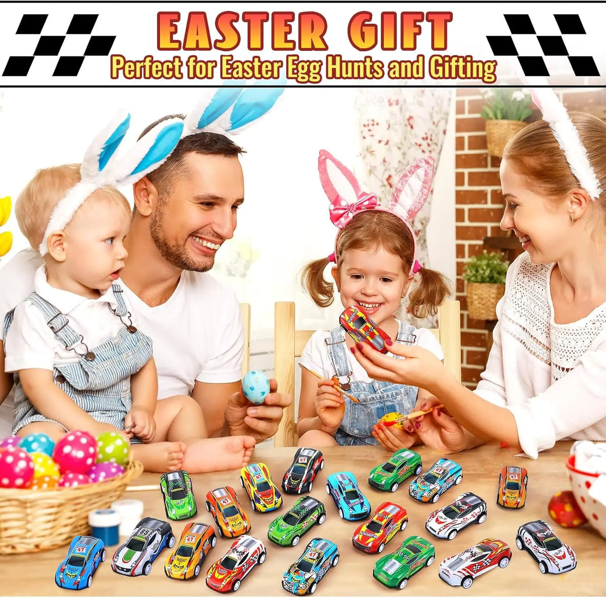 Mini Pull-Back Toy Car Set with Storage Case