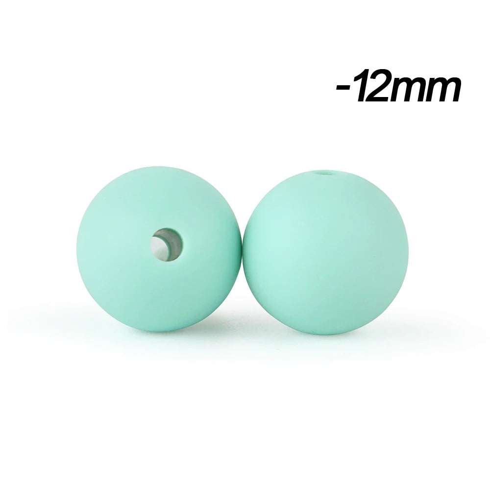 12mm Silicone Beads for DIY Jewelry Making & Crafts (20/50/100 Pack)
