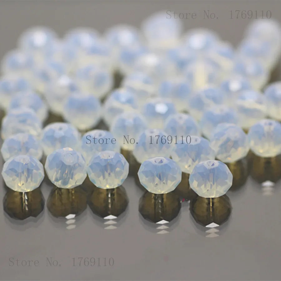 Faceted Crystal Glass Rondelle Beads for Jewelry Making