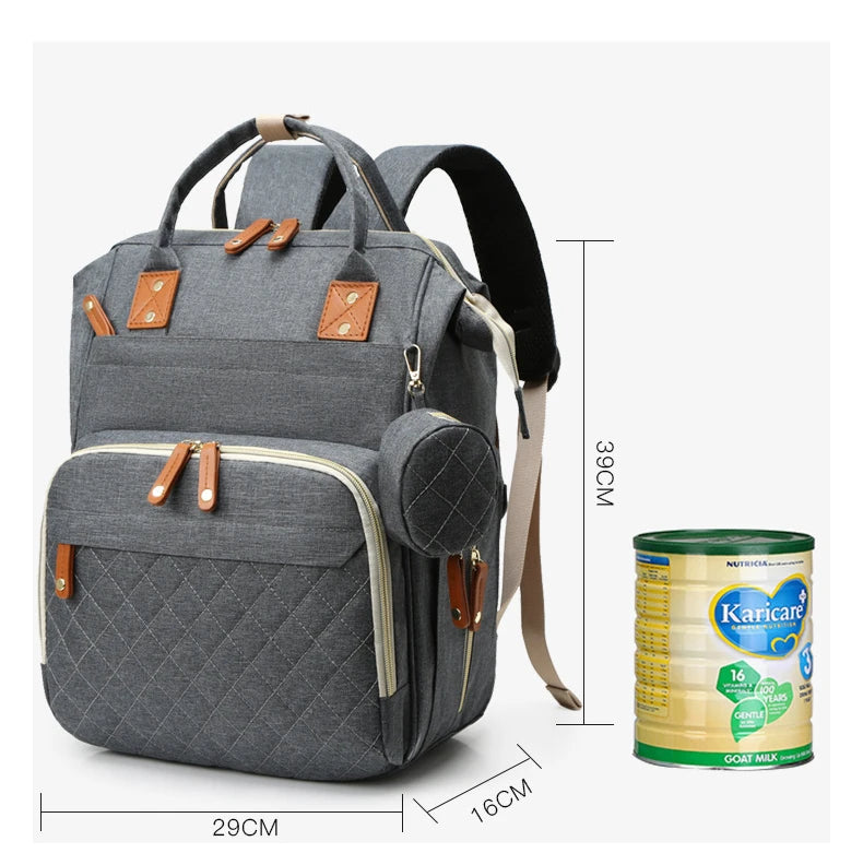 Large Waterproof Diaper Bag Backpack with Insulated Bottle Pocket