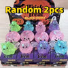 A collection of 10 colorful squishy stress relief balls in various shades including green, purple, and pink.
