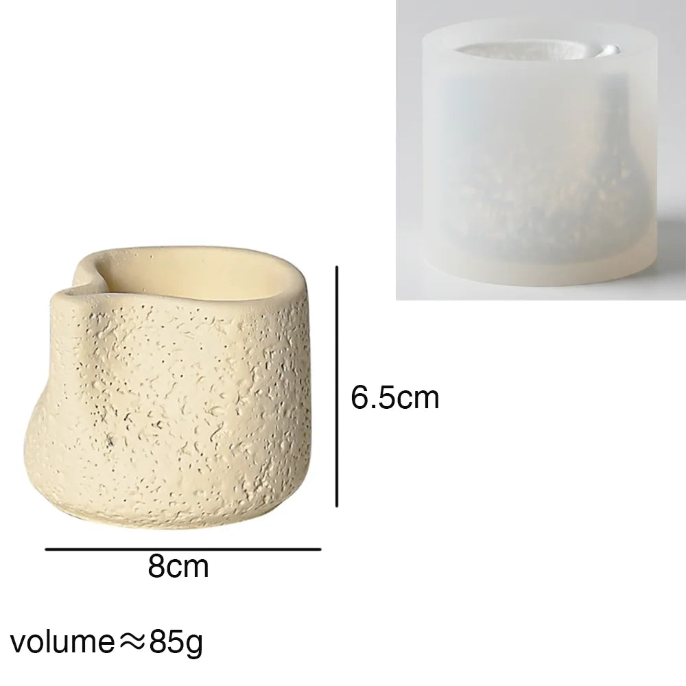 Wavy Edge Silicone Mold for Concrete Candle Cups & Decor