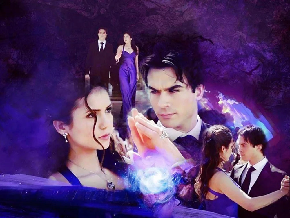 The Vampire Diaries 5D Diamond Painting Kit – Full Round Drill Crystal Art for DIY Home Decor