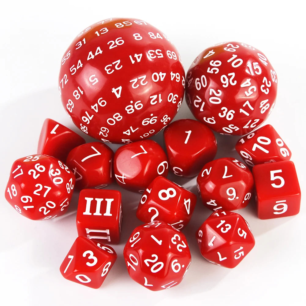 15-Piece Polyhedral Acrylic Dice Set for RPGs & Tabletop Games