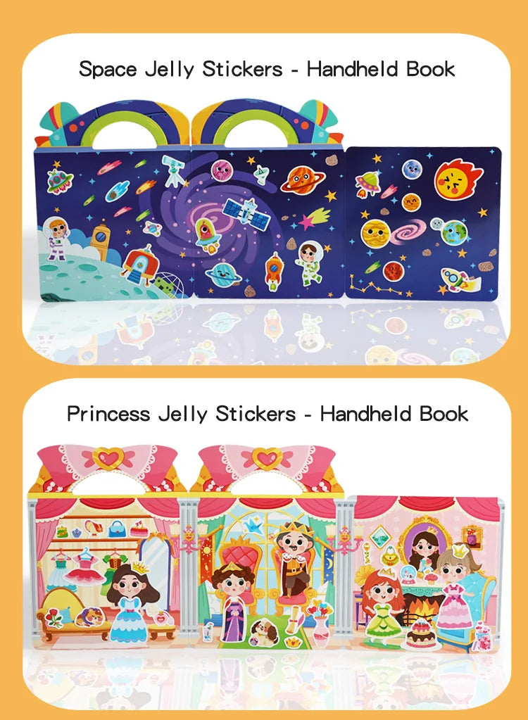 Reusable Sticker Book for Kids – Mess-Free Pretend Play & Learning Themes