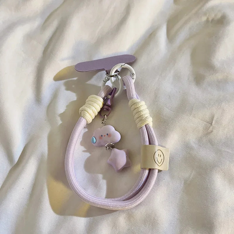 Colorful Cloud and Star Phone Wrist Strap