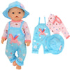 Doll Outfit Set with Hat for 17-43 cm Baby Dolls