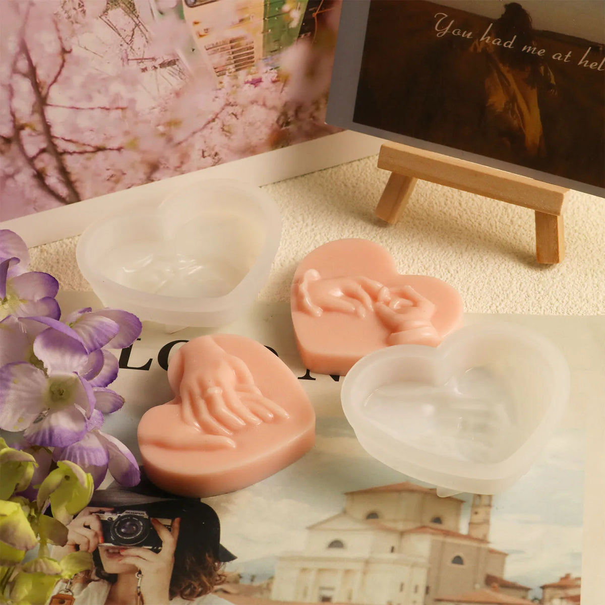 Heart-Shaped Silicone Candle Mold | DIY Soap & Candle Making Kit