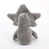 A gray plush doll set inspired by Stranger Things featuring characters like Eleven, Mike, and the Demogorgon.