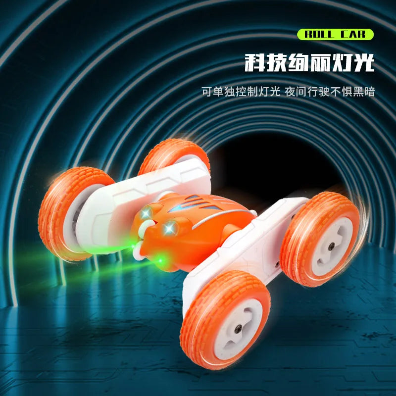 Remote Control Stunt Car with 360° Flips and LED Lights
