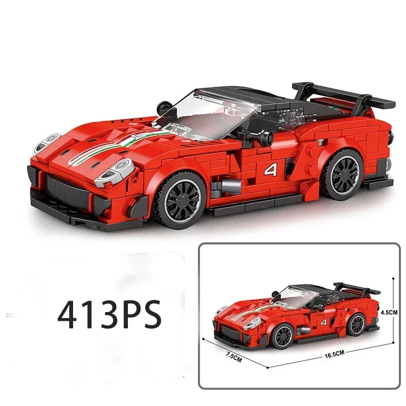 Supercar Model Building Block Kit