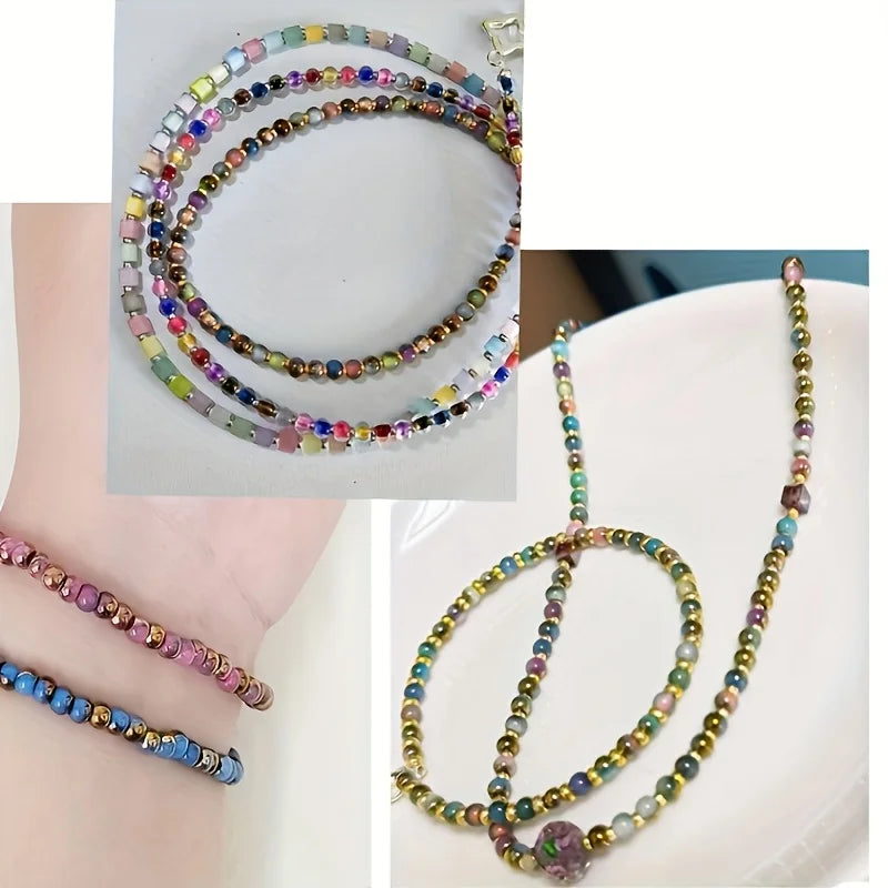 A collection of vibrant round beads in various colors and shades displayed on a white background.