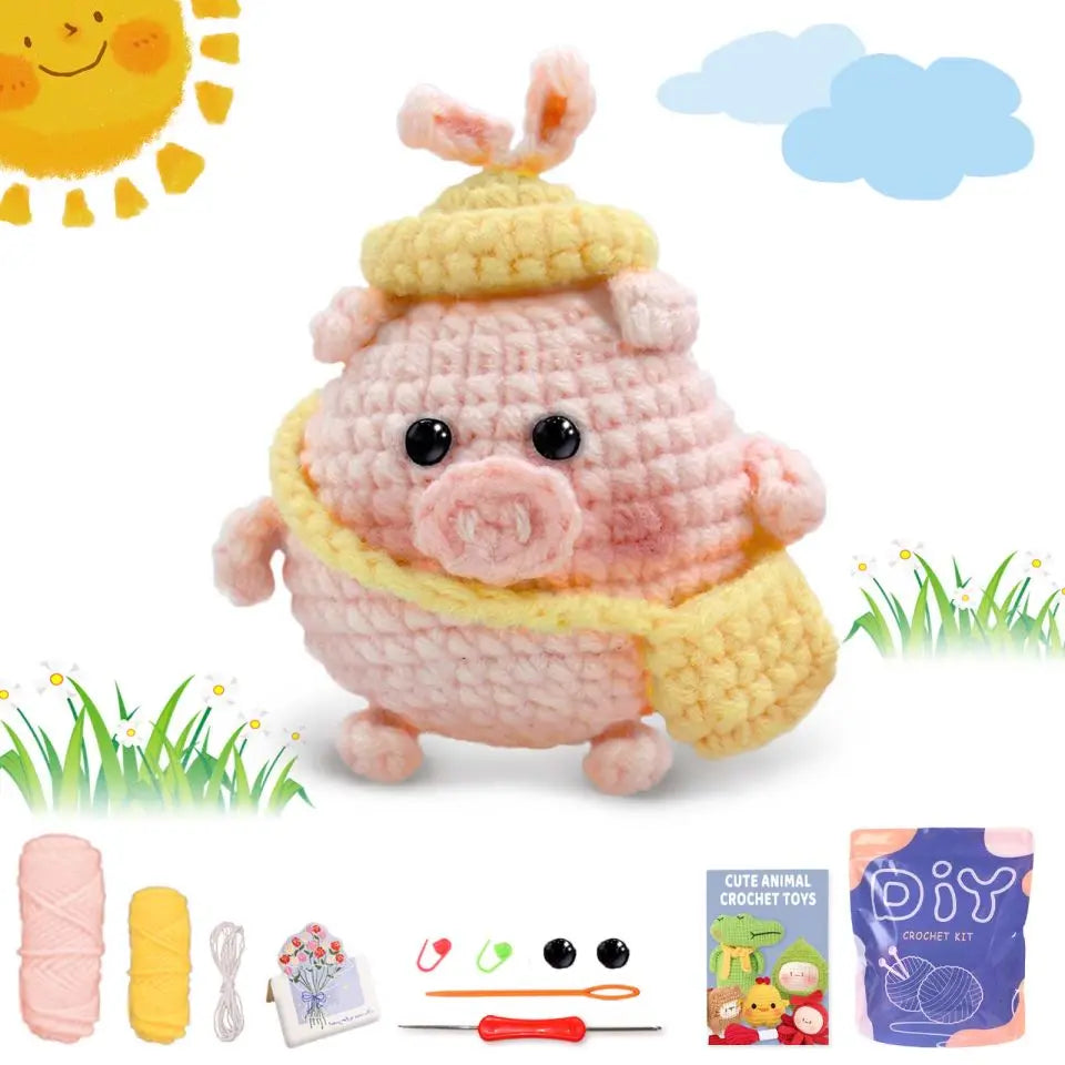 Animal Crochet Kit for Beginners – Complete Starter Set with Step-by-Step Guide