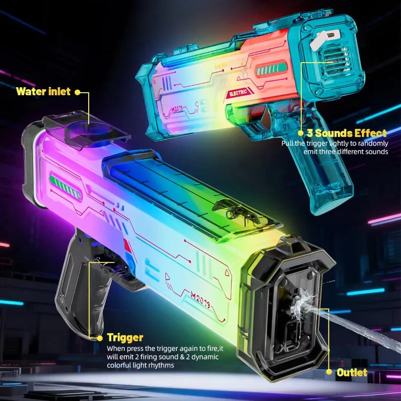 Kids' Electric Water Blaster with LED Lights & Sound Effects