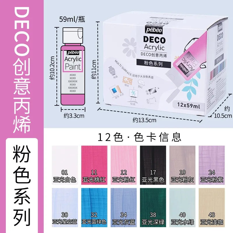 PEBEO DECO Acrylic Paint – 59ml Matte Finish for Ceramics, Wood, Metal & More