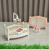Miniature Dollhouse Cradle Bed with Charming Design