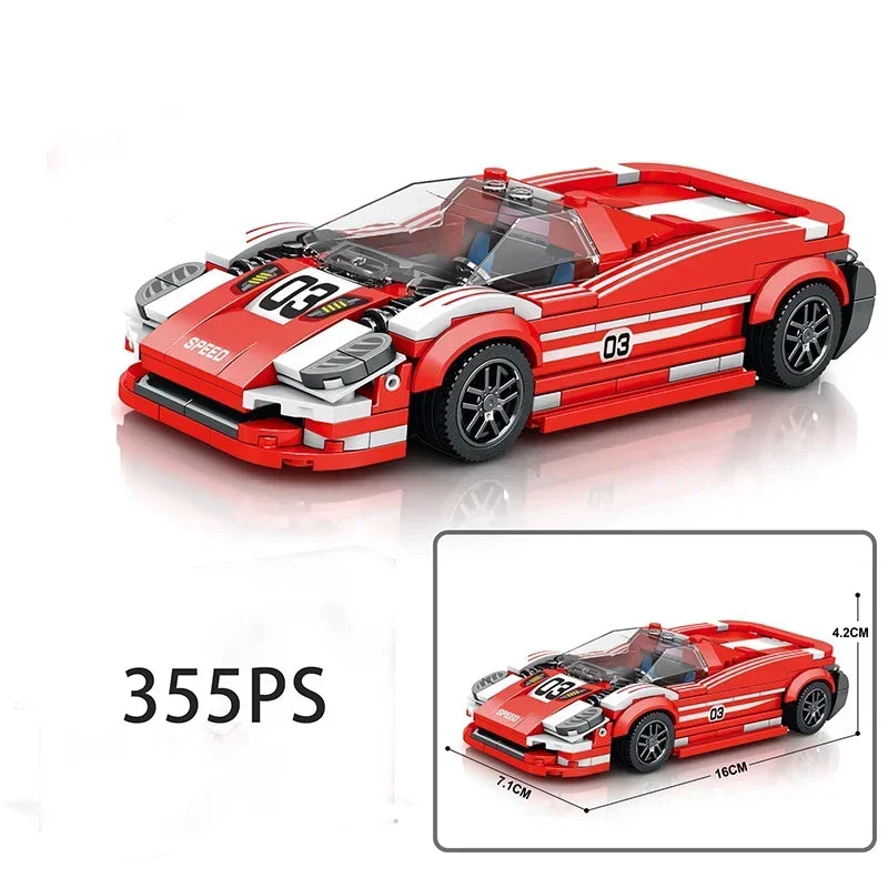 Supercar Model Building Block Kit