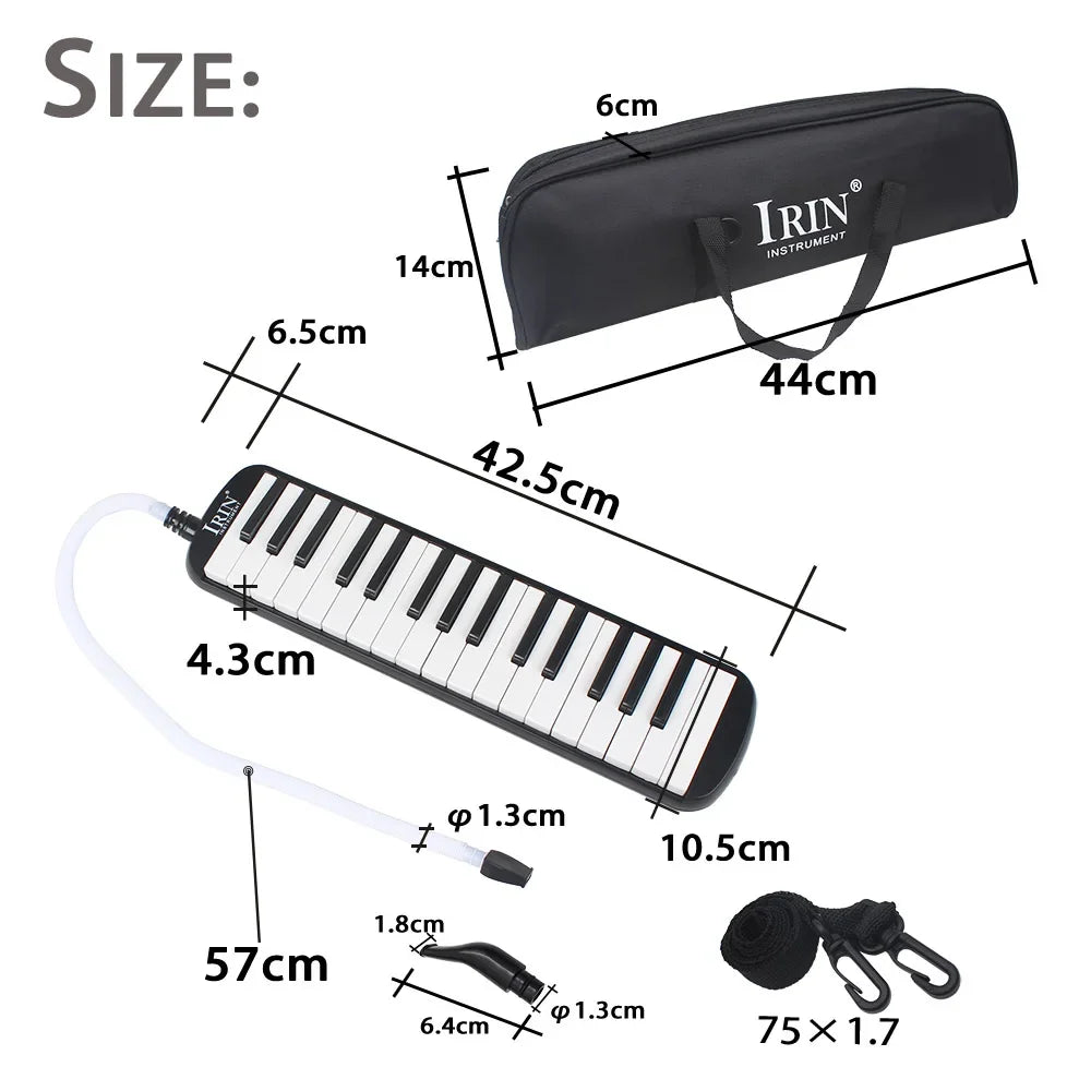 32-Key Portable Melodica with Windpipe and Backstrap