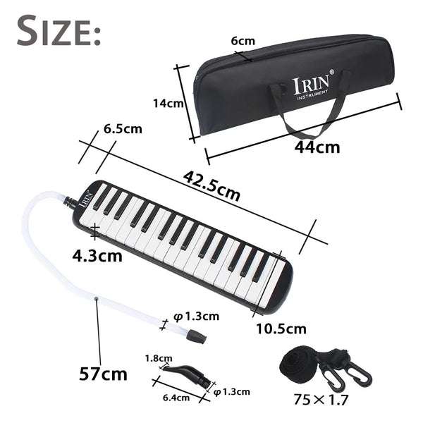 32-Key Portable Melodica with Windpipe and Backstrap
