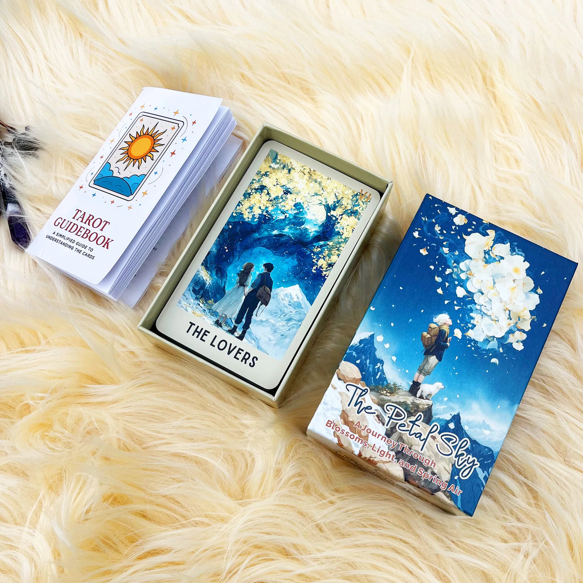 Petal Sky Tarot Deck – 78 Cards with Illustrated Guidebook