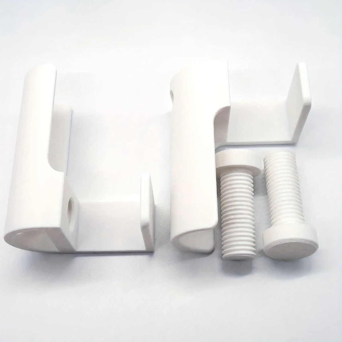 A white adjustable diamond painting canvas stand with a table clamp and roller.