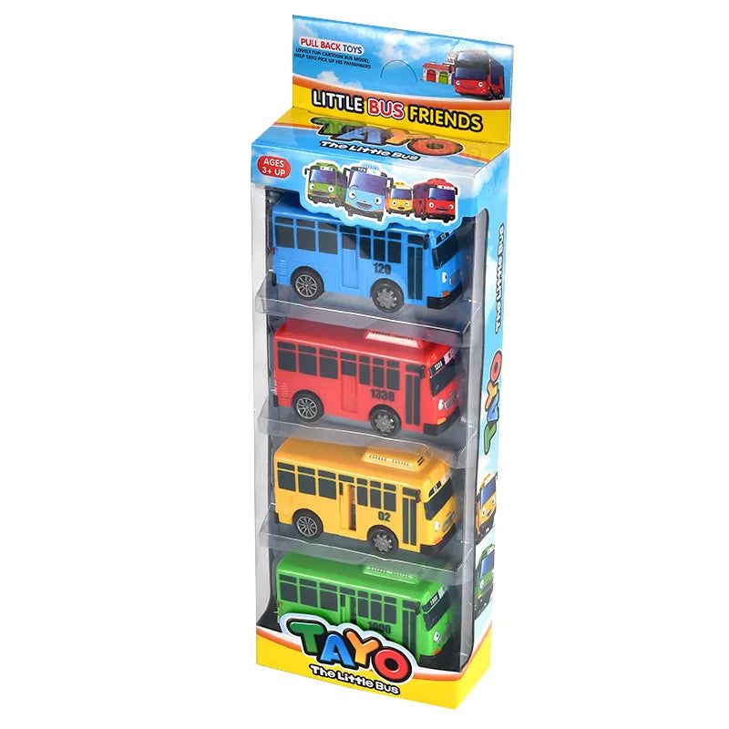 Pull-Back Mini Bus Toy with Openable Doors