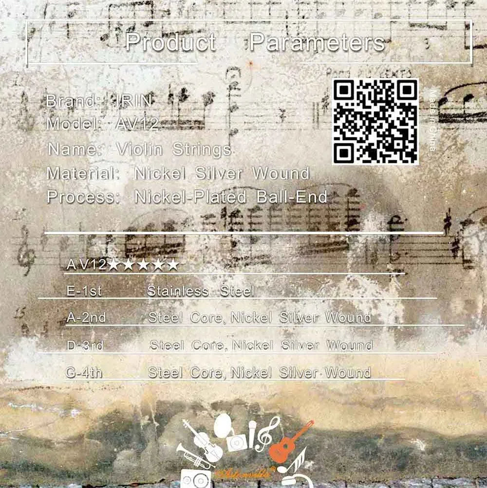 Professional Nickel-Silver Wound Violin String Set