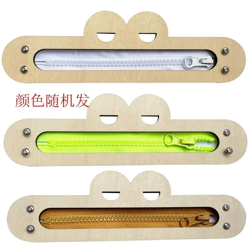 Montessori Busy Board Accessory – Wooden Pipe Roller for Toddler Learning