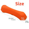 Orange sensory stepping stone with dimensions 29.5cm (11.61in) and 6cm (2.36in).