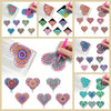 A set of six DIY mandala flower diamond art bookmarks featuring various colors and patterns.