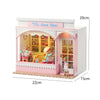 Wooden Dollhouse Kit with Furniture and Lighting