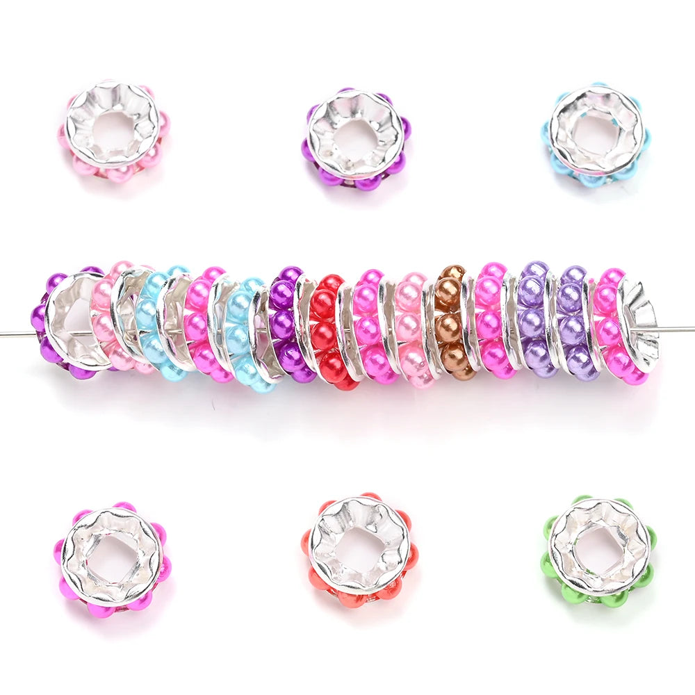 Mixed Pearl and Metal Spacer Beads for Jewelry Making