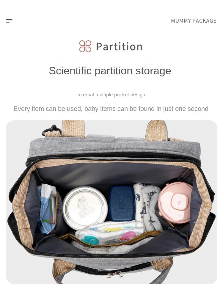 Large Capacity Diaper Bag Backpack with Changing Mat