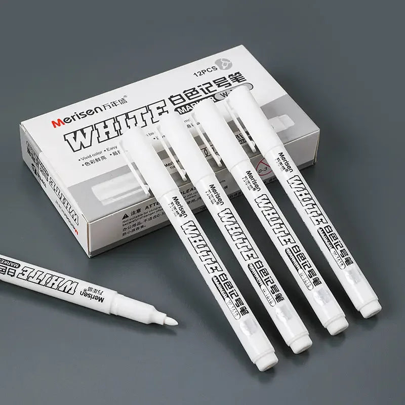 White Oily Marker Pens for DIY Art & Craft Projects