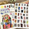 Vintage Alphabet Letter Stickers for Scrapbooking and Journaling
