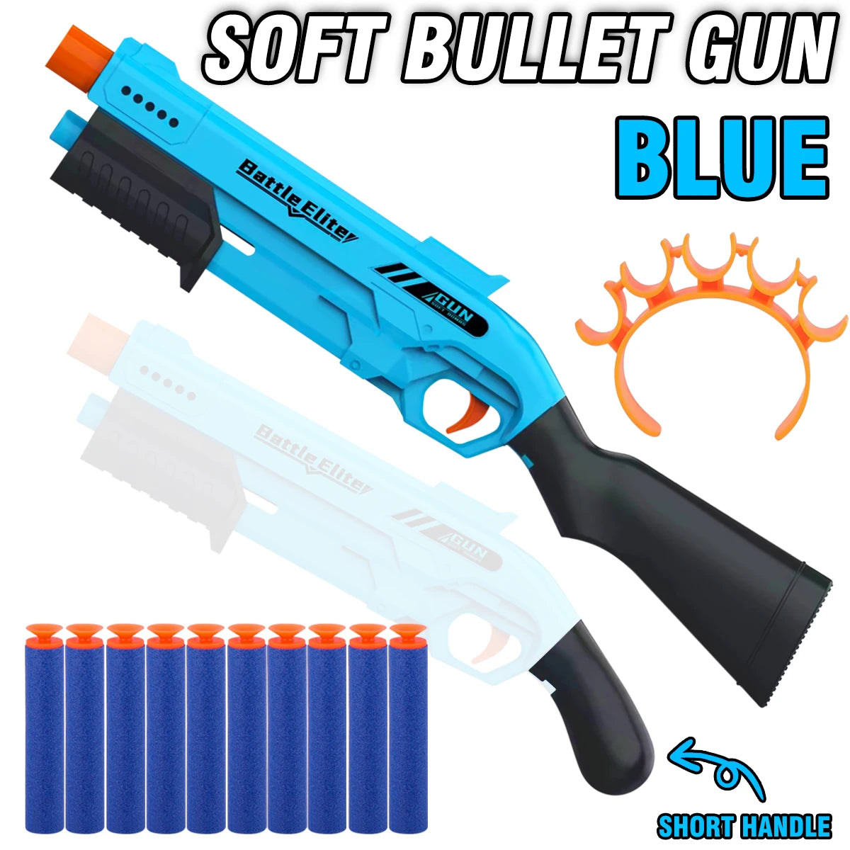 Kids Dual-Handle Foam Dart Blaster – Safe Outdoor Battle Toy