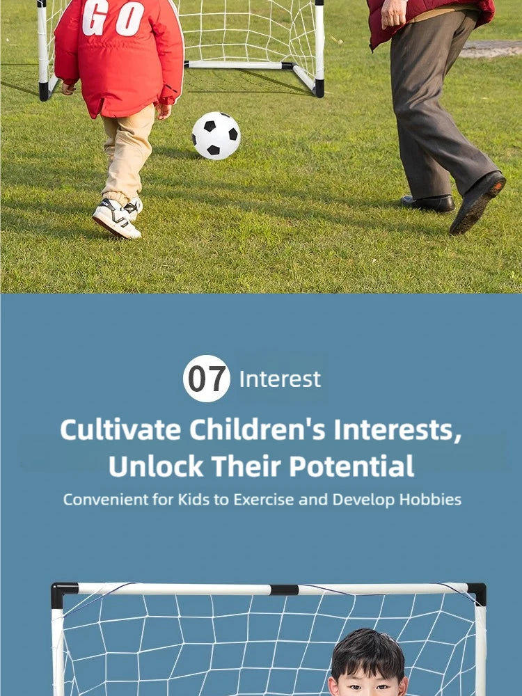 Foldable Soccer Goal Set with Ball and Pump