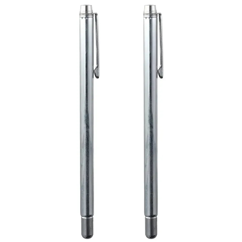 A pair of silver metal dowsing rods for paranormal investigation